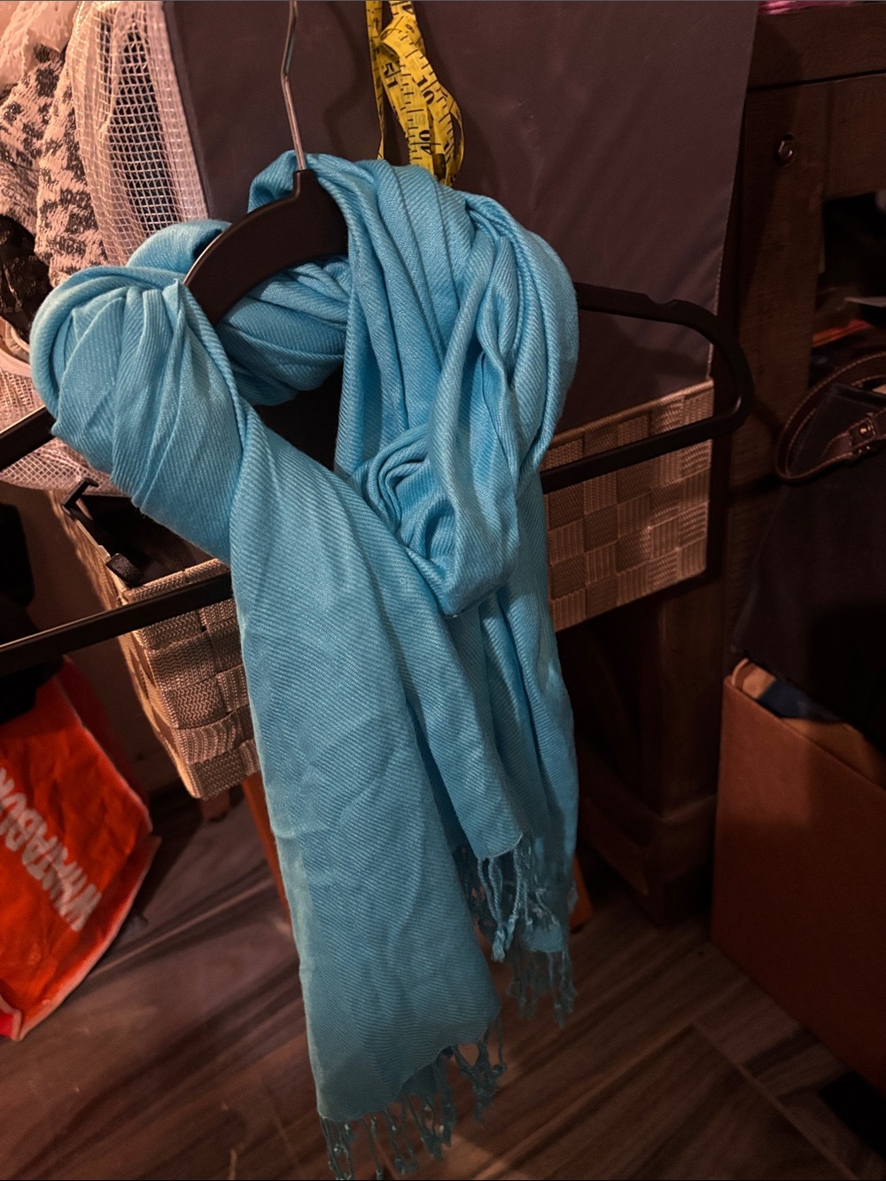 Light Blue Women's Scarf & Wrap - Soft Lightweight Shawl